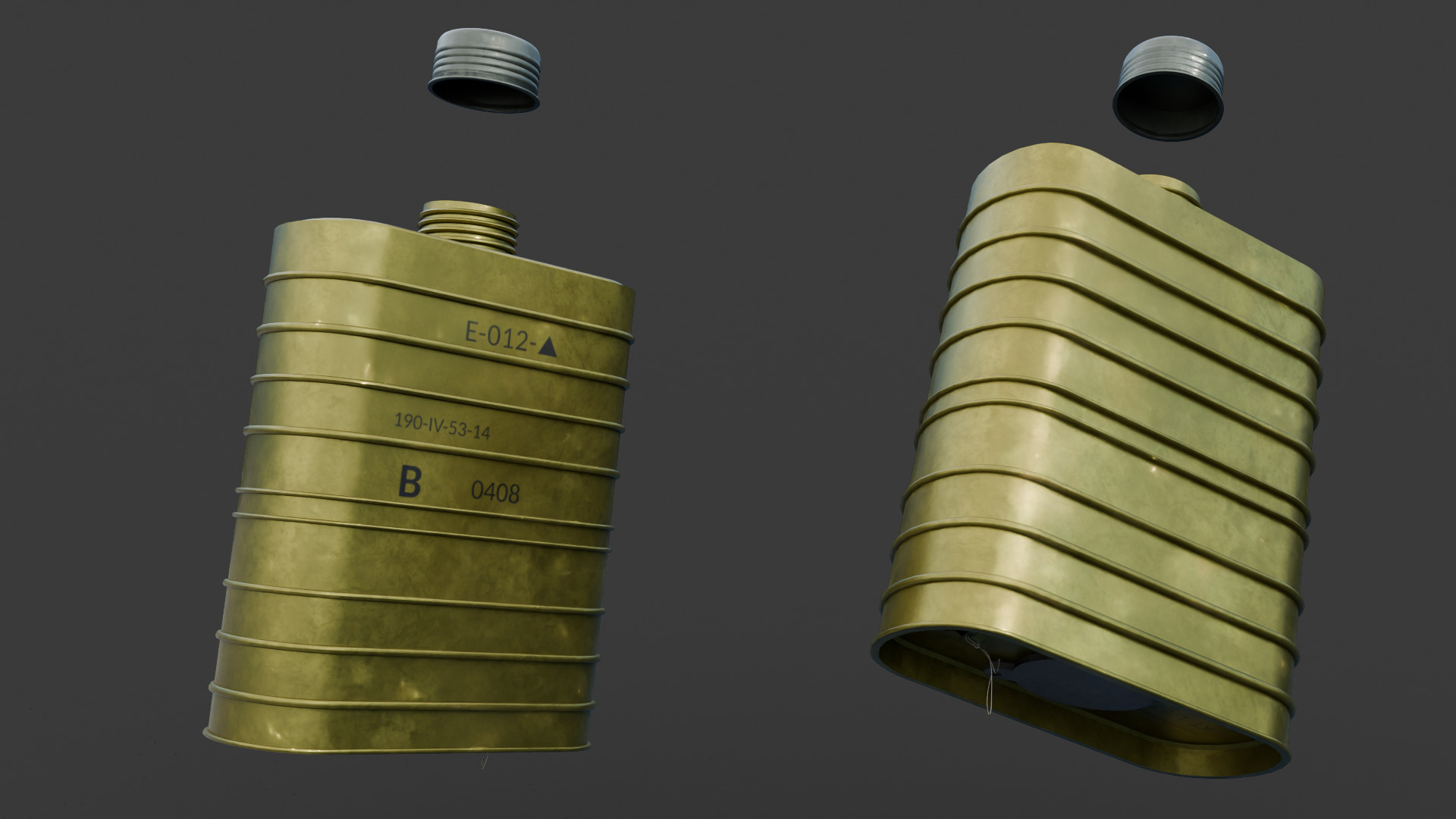 E-014 Filter Low-poly 3D model_3