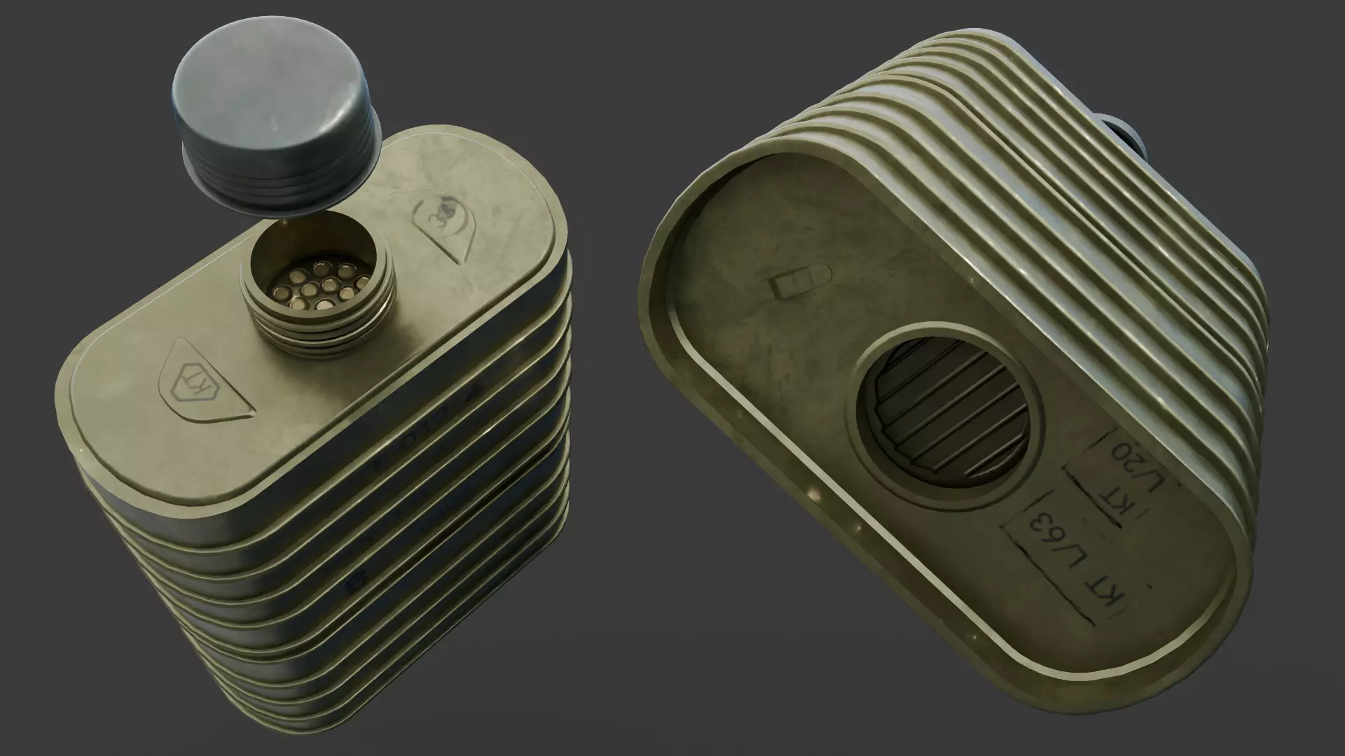 E-014 Filter Low-poly 3D model_0