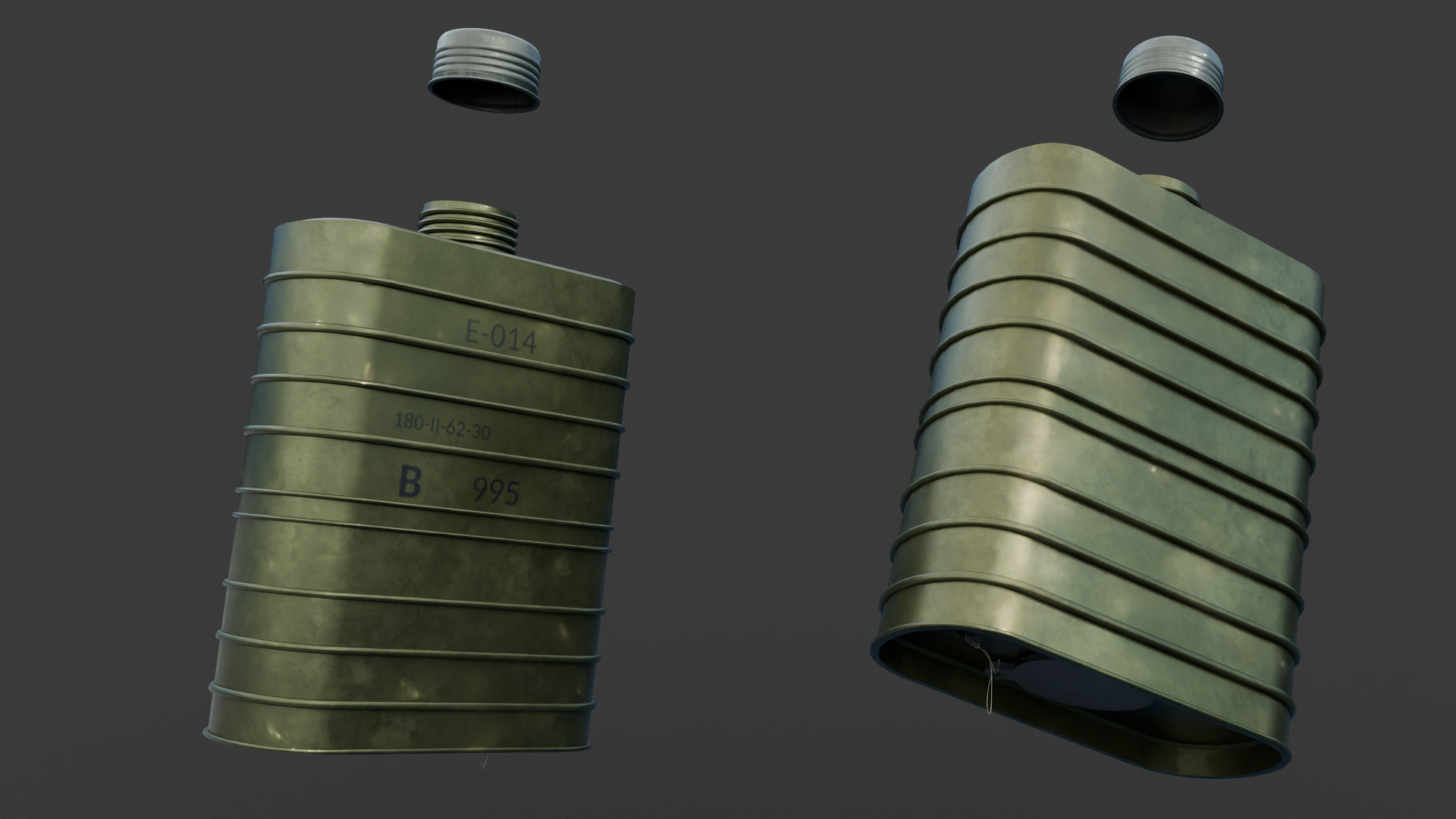 E-014 Filter Low-poly 3D model_2