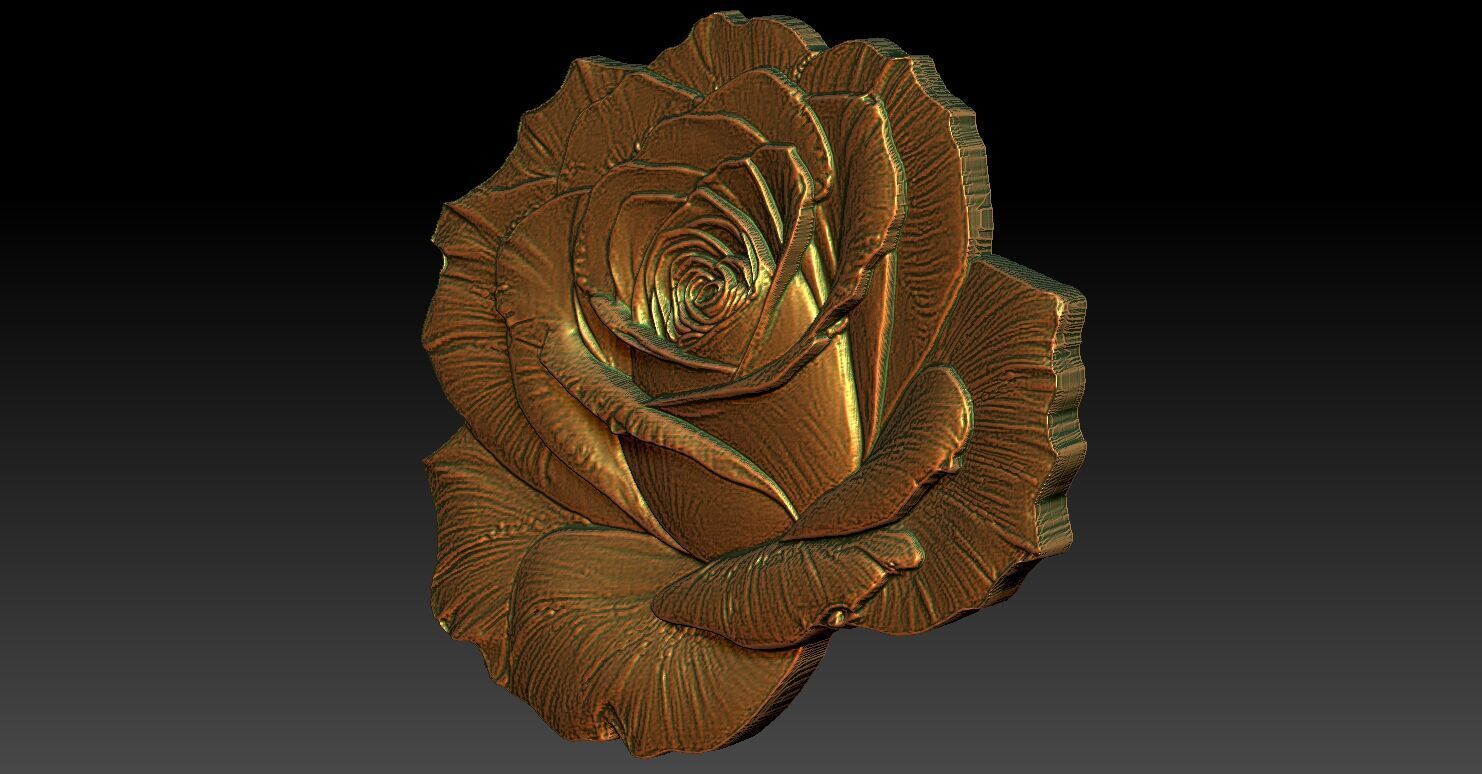 8 Rose CNC Relief Model 3D print model_3