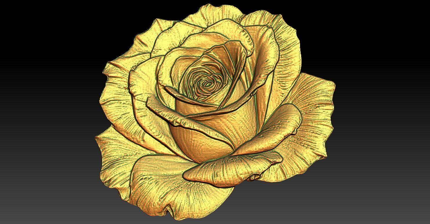 8 Rose CNC Relief Model 3D print model_1