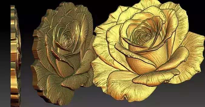 8 Rose CNC Relief Model