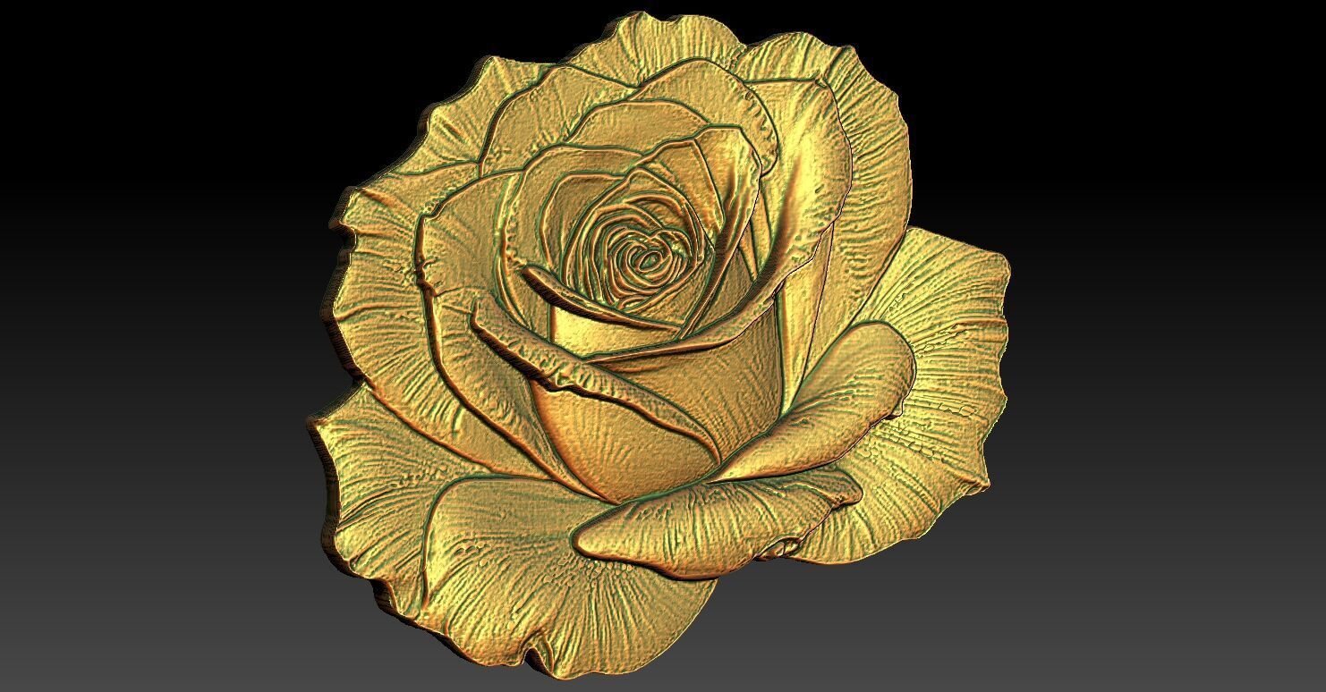 8 Rose CNC Relief Model 3D print model_2