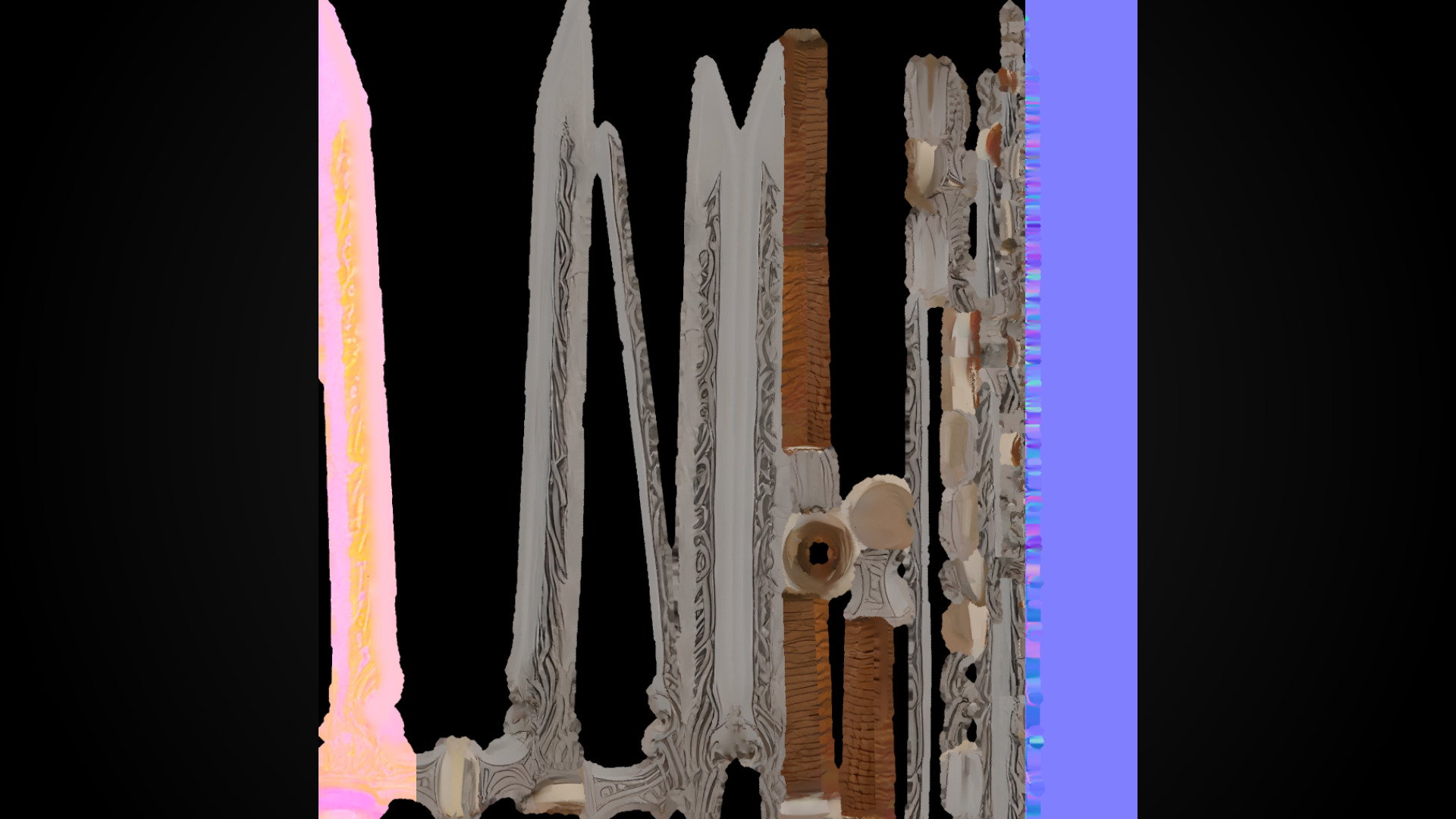 Stylized Sword - Crusader Blade Vow Cutter - Game Ready 3D model_13