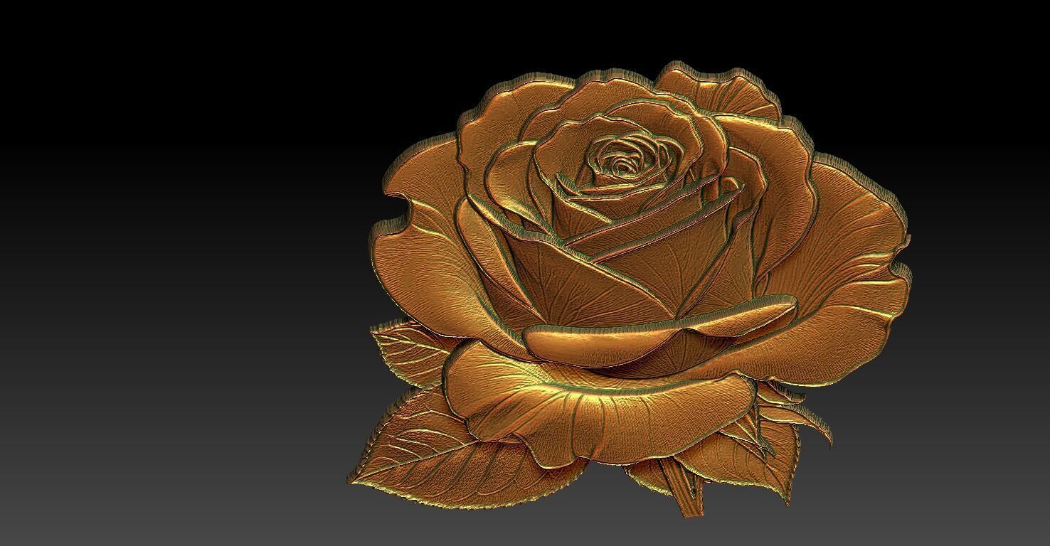 10 Rose CNC Relief Model 3D print model_4