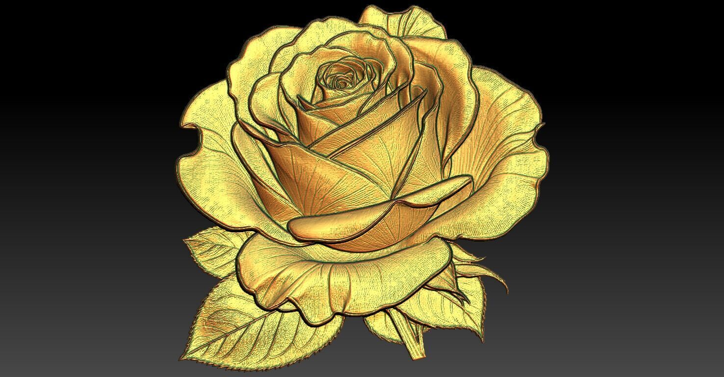 10 Rose CNC Relief Model 3D print model_1
