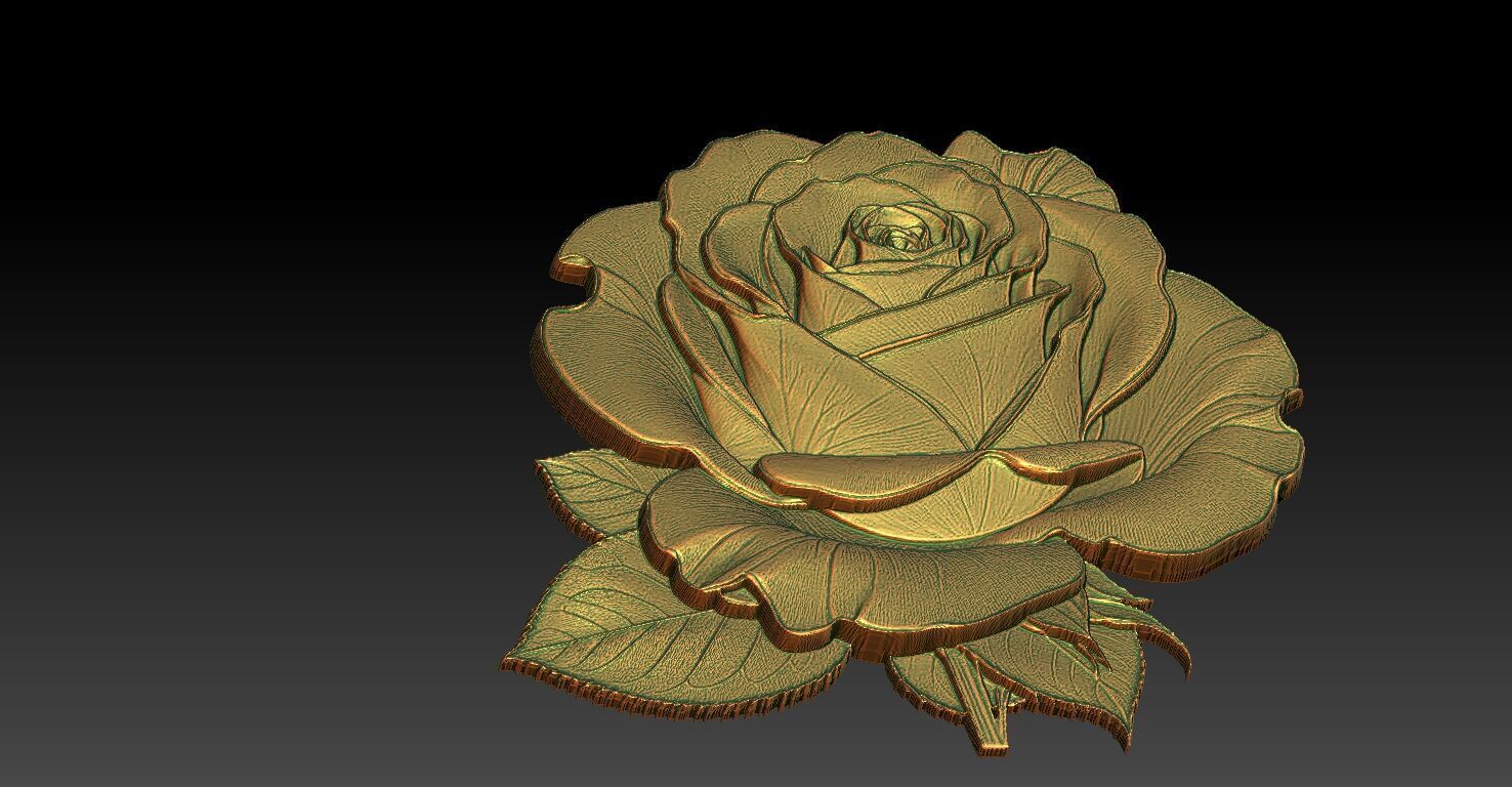 10 Rose CNC Relief Model 3D print model_5