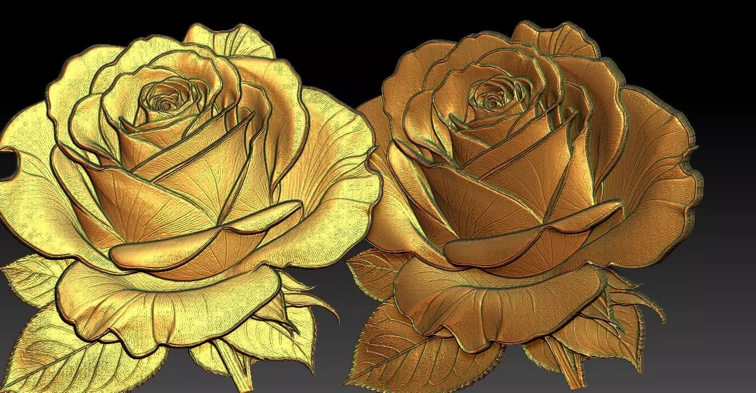 10 Rose CNC Relief Model 3D print model_0