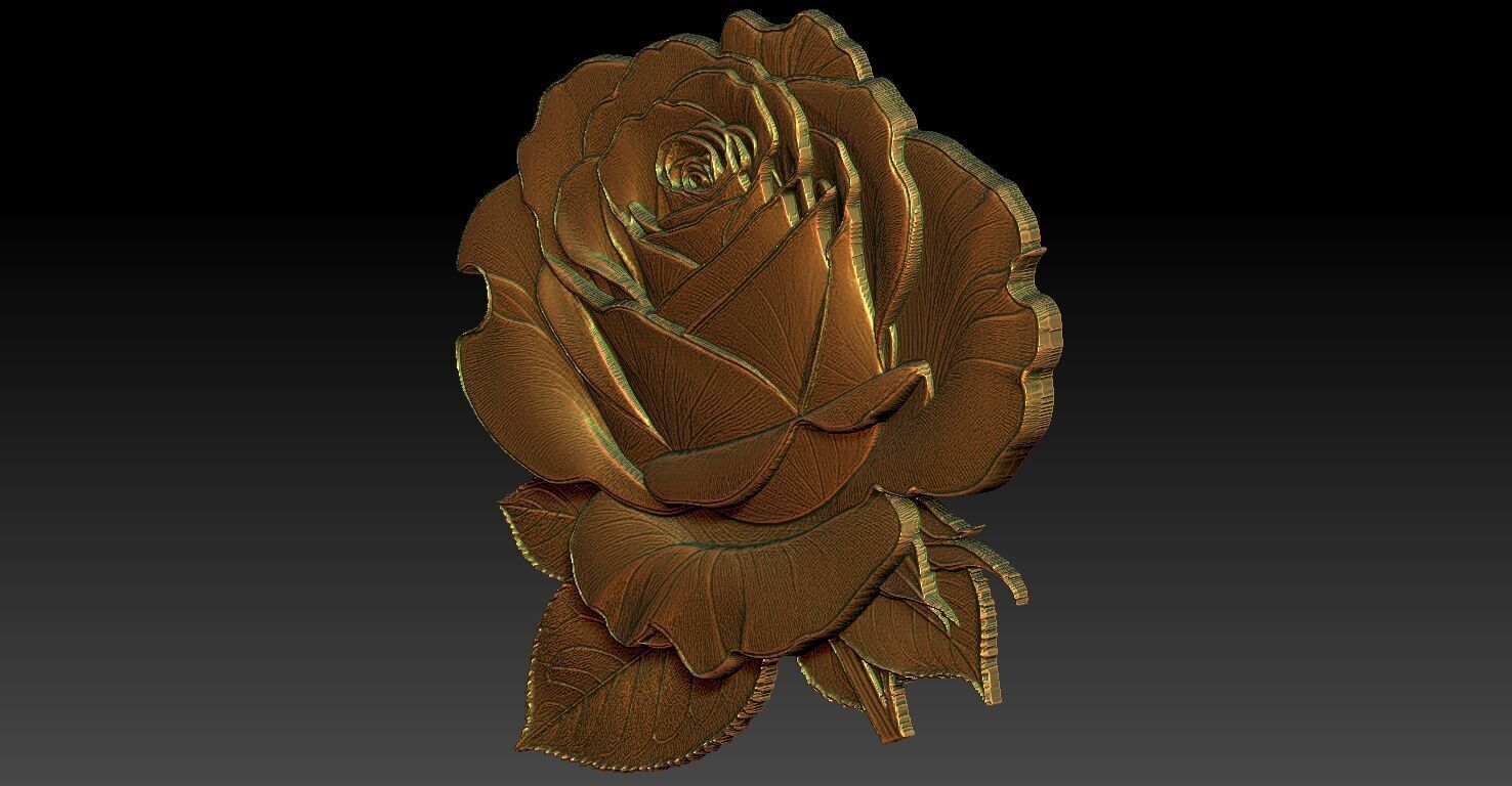 10 Rose CNC Relief Model 3D print model_3