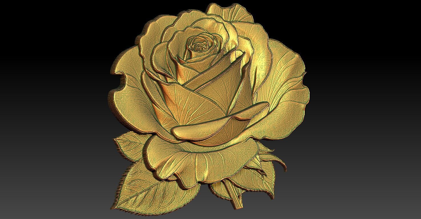 10 Rose CNC Relief Model 3D print model_2