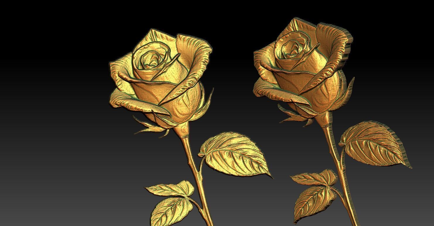 11 Rose CNC Relief Model 3D print model_7
