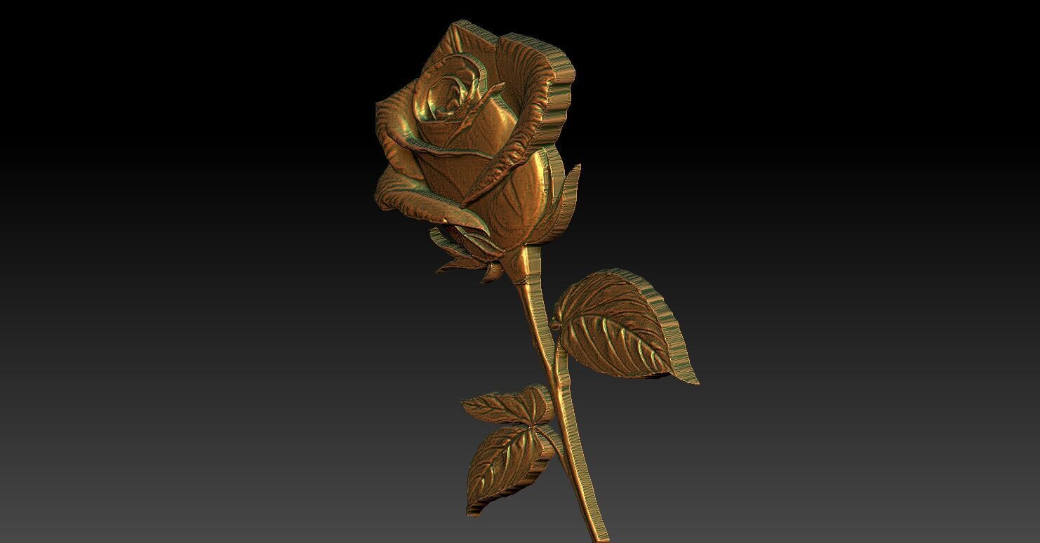 11 Rose CNC Relief Model 3D print model_3