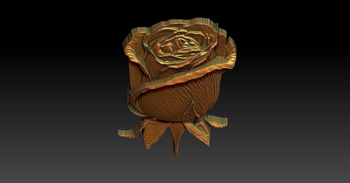 12 Rose CNC Relief Model 3D print model_3