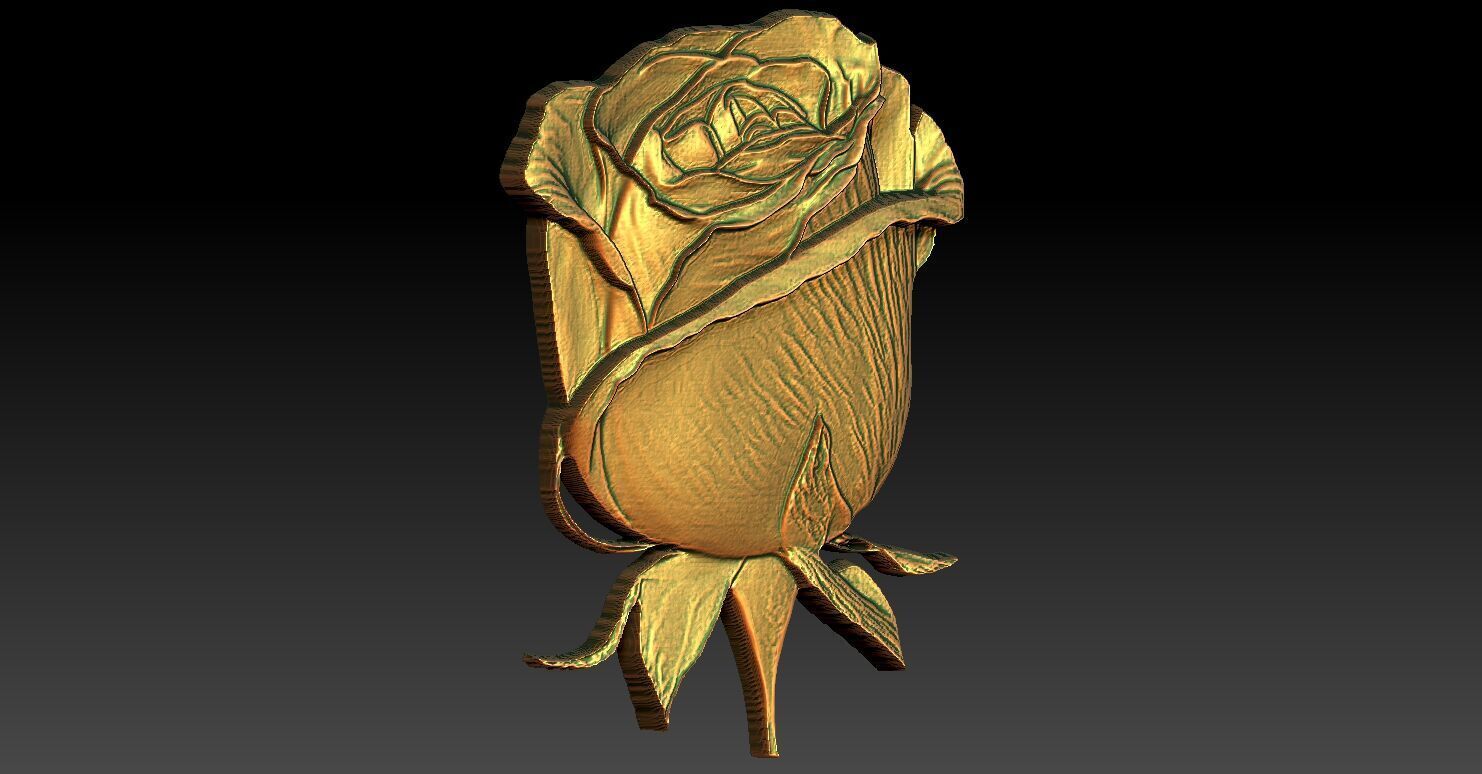 12 Rose CNC Relief Model 3D print model_1