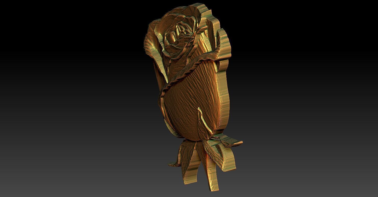 12 Rose CNC Relief Model 3D print model_2