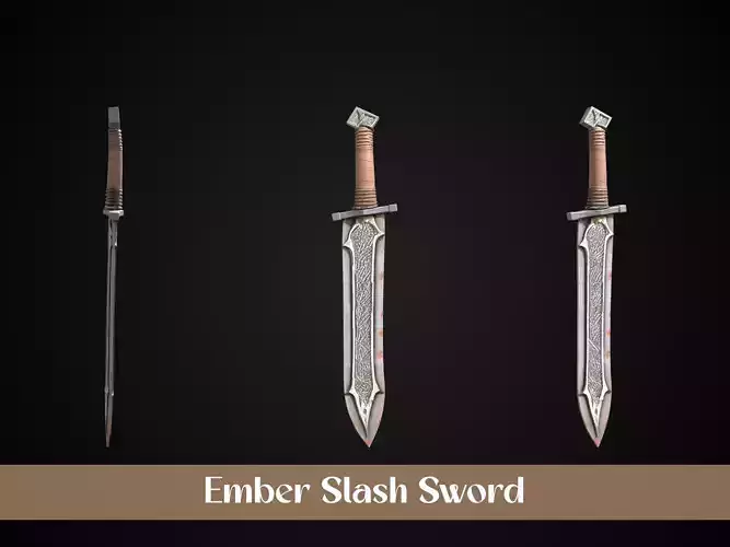 Stylized Crusader Sword - Ember Slash