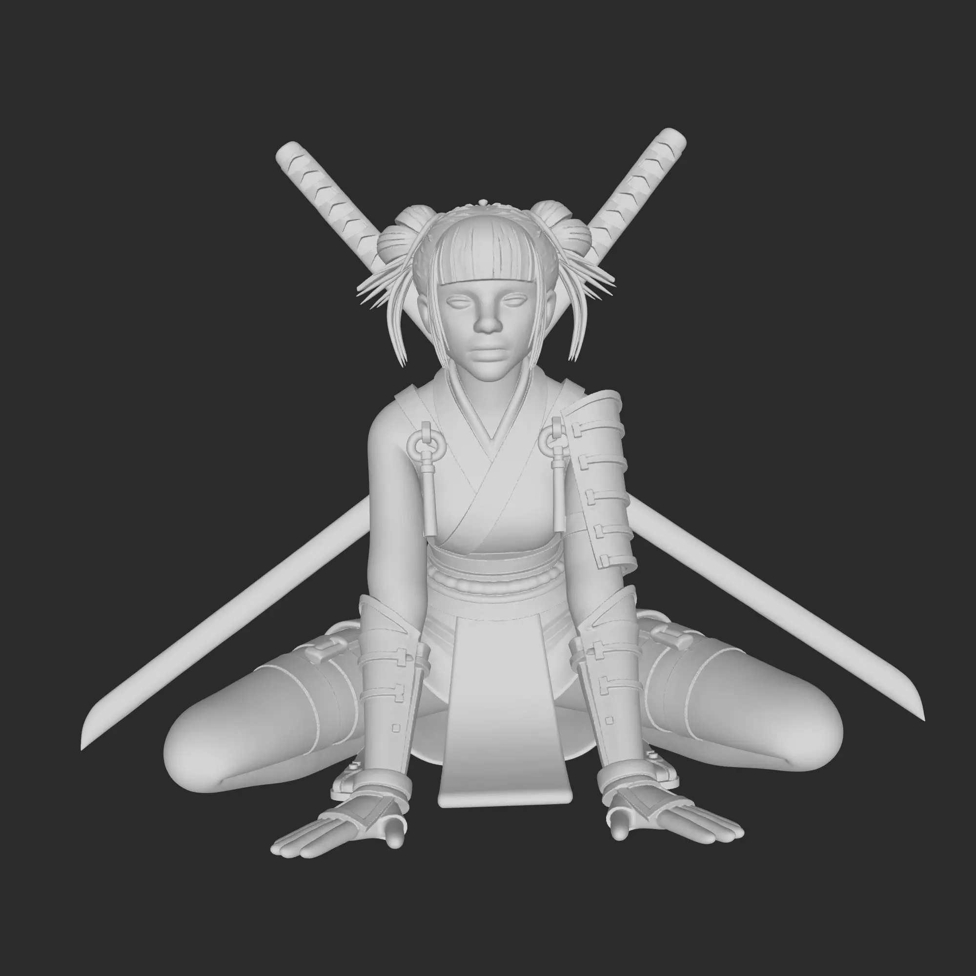 samuari girl figur 3D print model