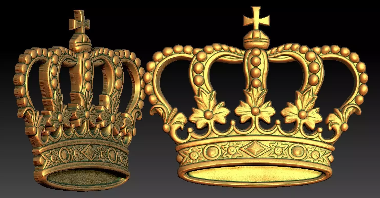 2 CROWN CNC Relief Model 3D print model_0