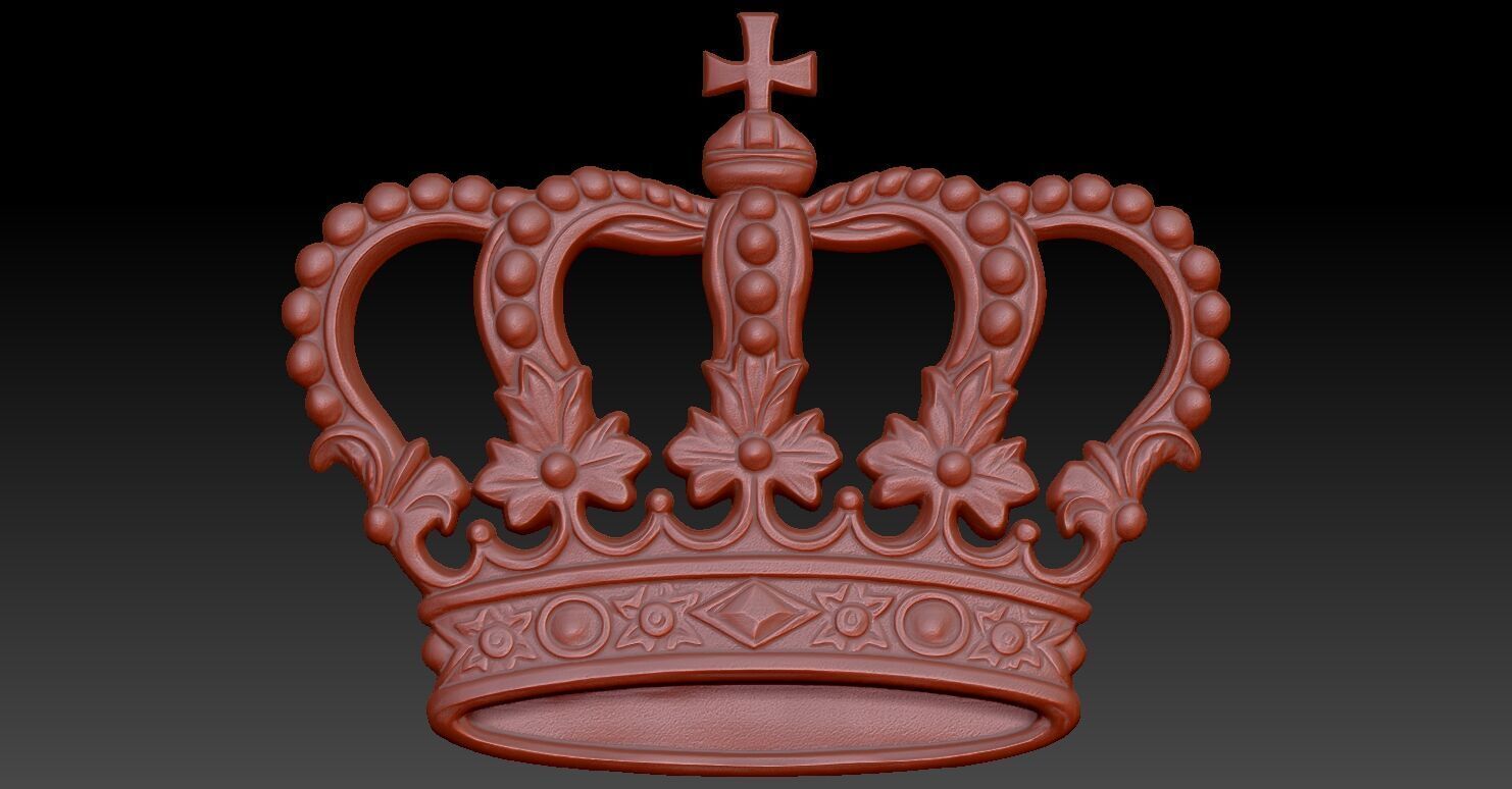 2 CROWN CNC Relief Model 3D print model_3