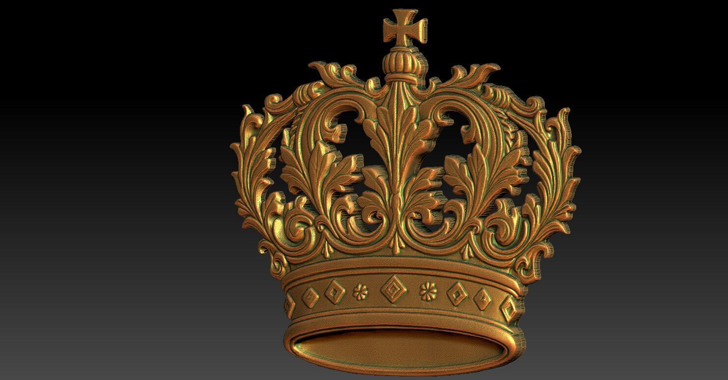 4 CROWN CNC Relief Model 3D print model_1