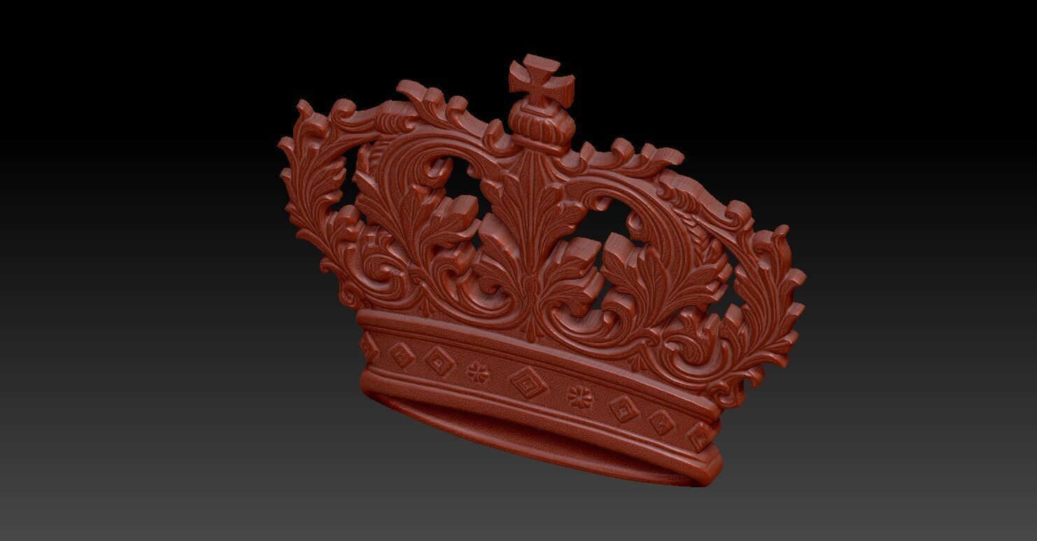 4 CROWN CNC Relief Model 3D print model_6