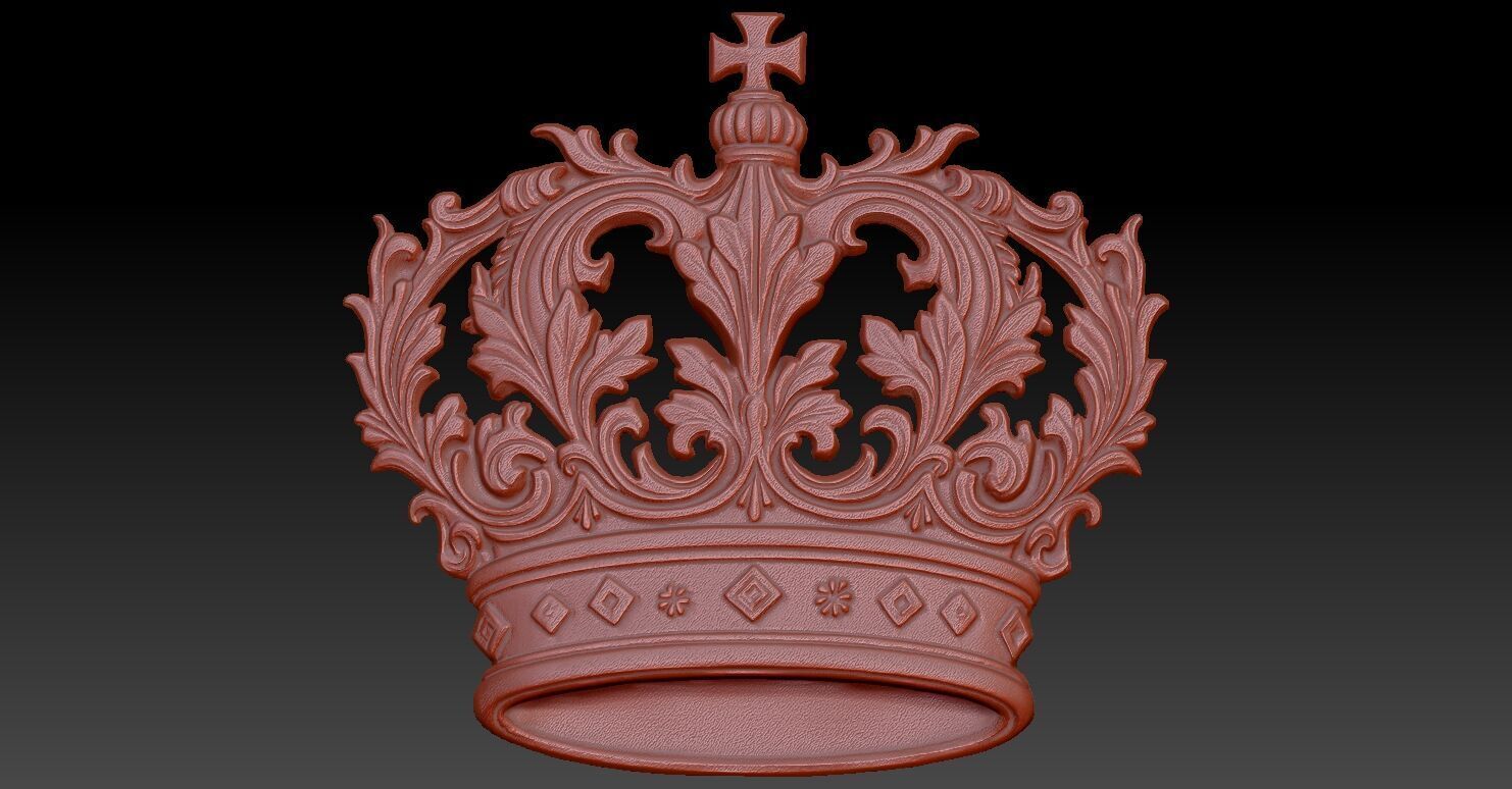 4 CROWN CNC Relief Model 3D print model_3