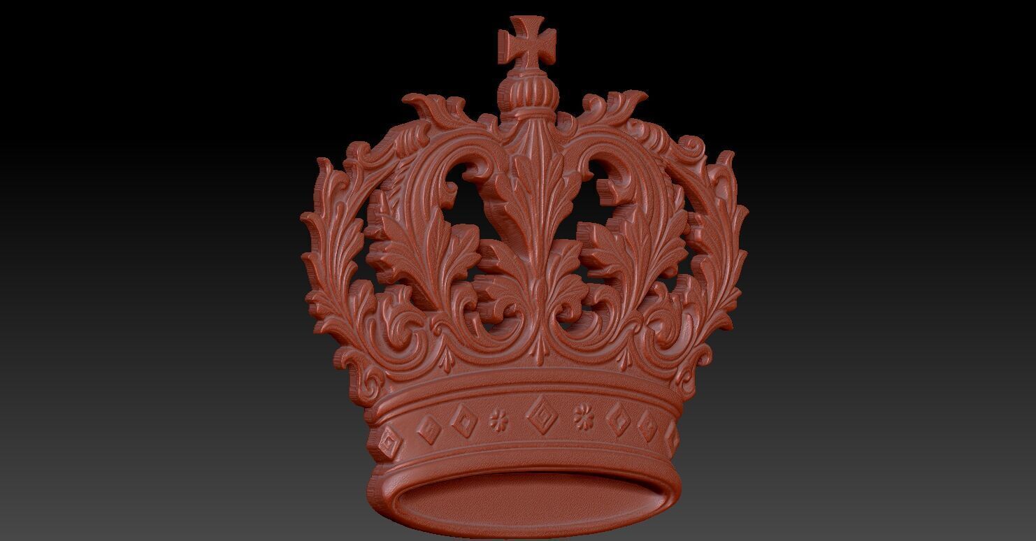 4 CROWN CNC Relief Model 3D print model_4