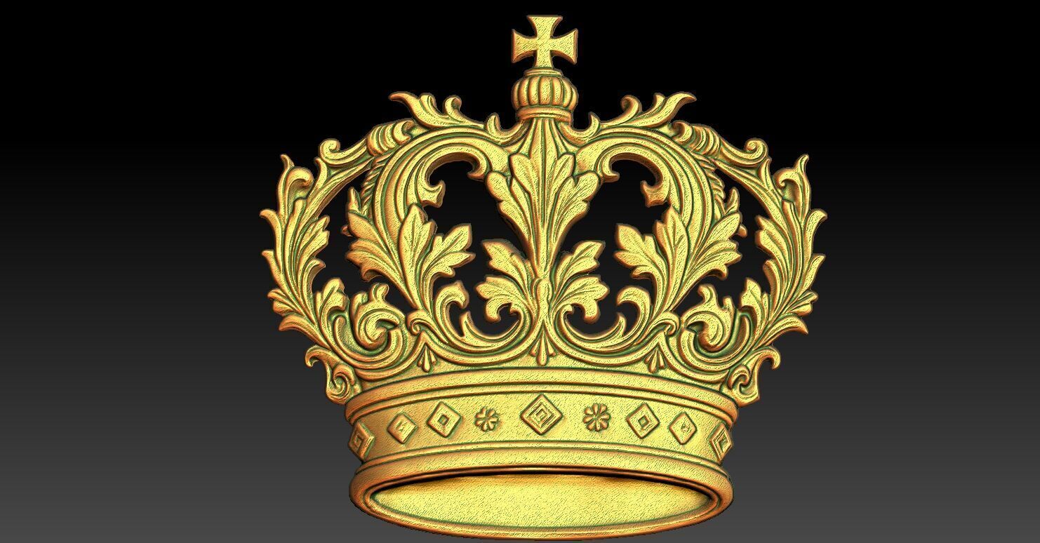 4 CROWN CNC Relief Model 3D print model_2