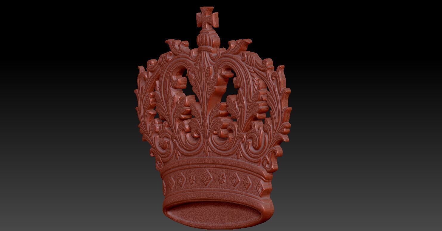 4 CROWN CNC Relief Model 3D print model_5