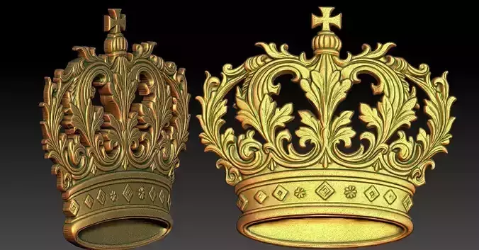 4 CROWN CNC Relief Model