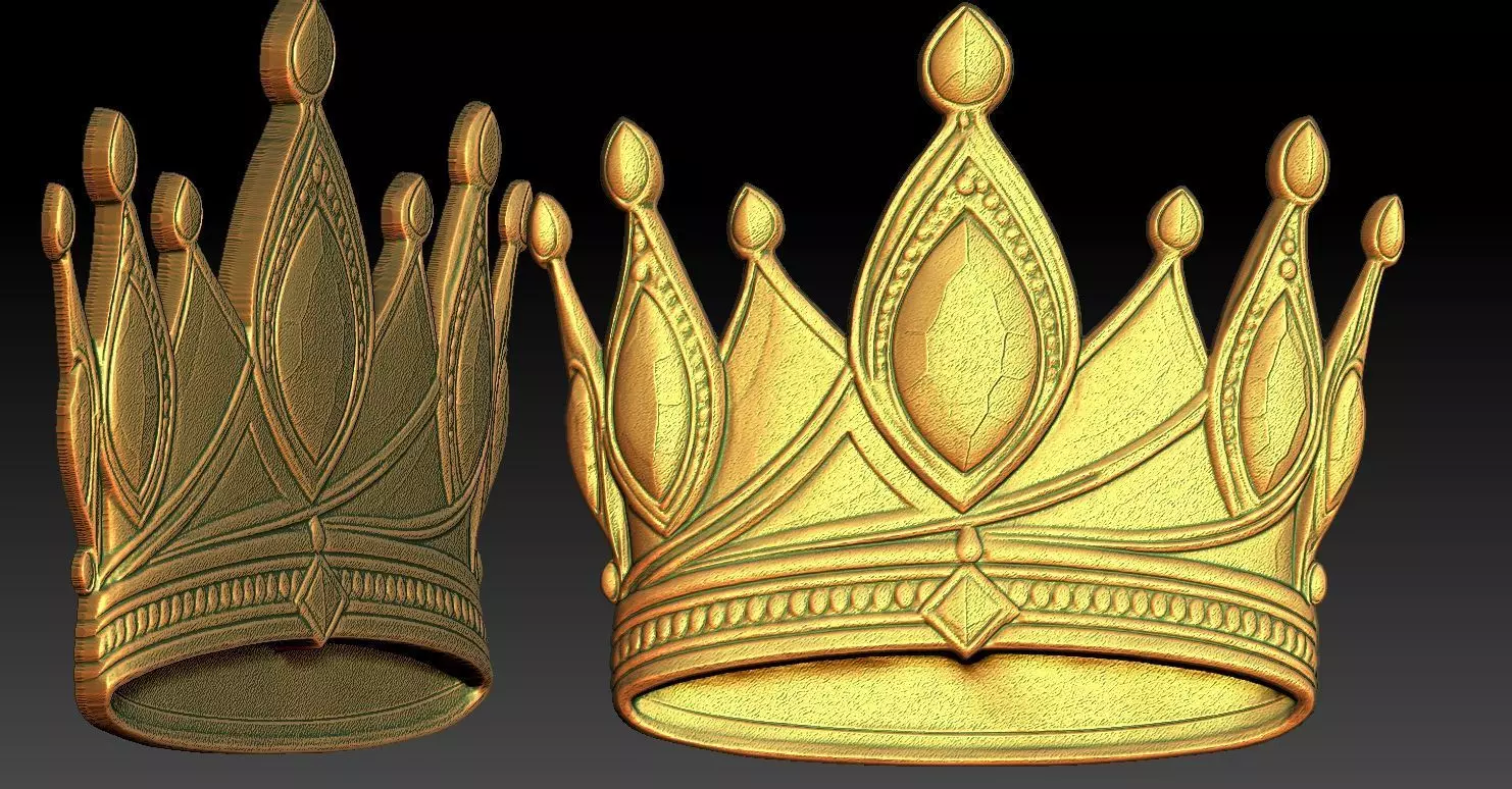 5 CROWN CNC Relief Model 3D print model_0