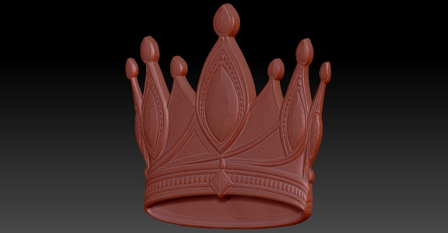 5 CROWN CNC Relief Model 3D print model_4