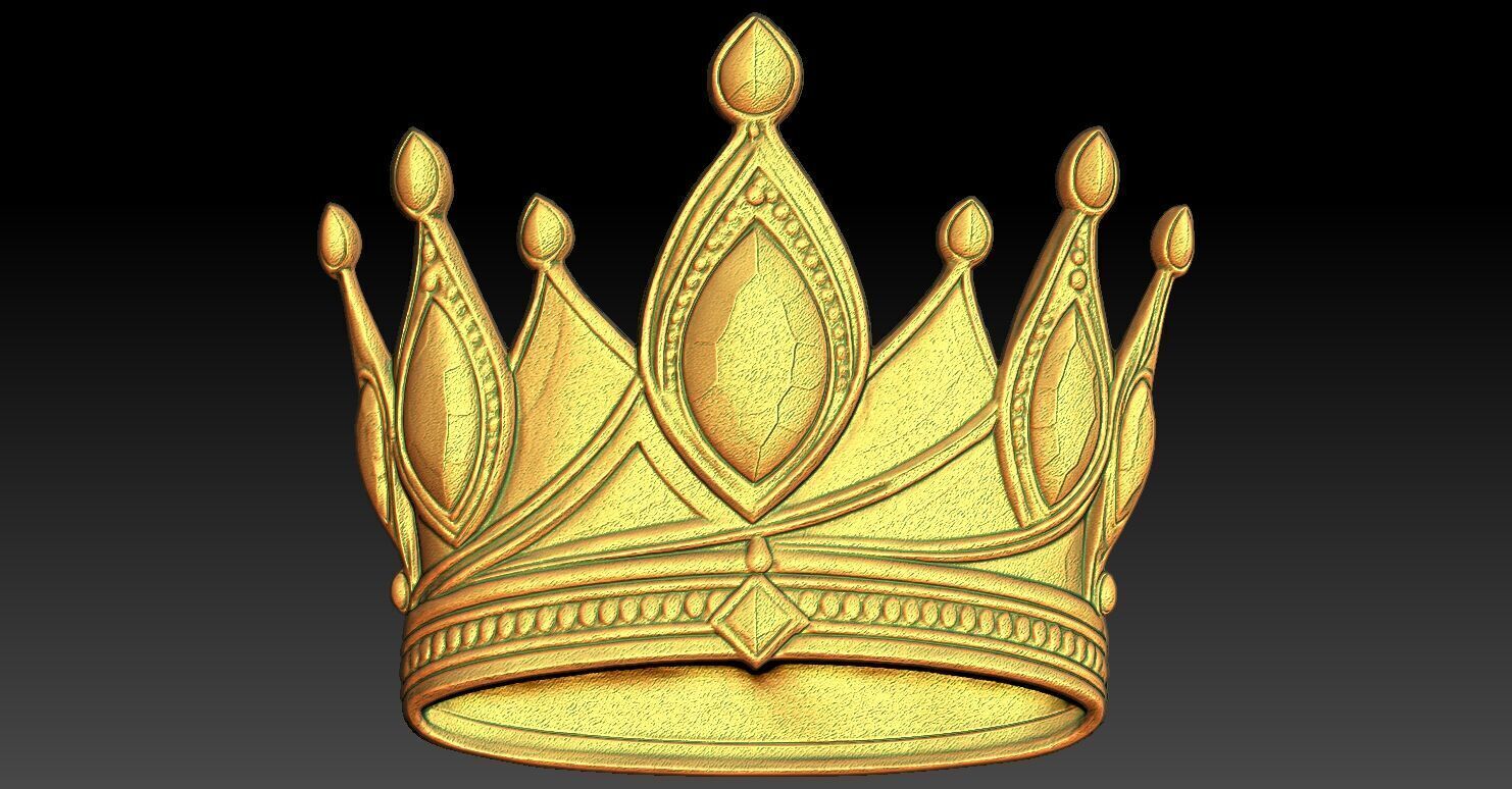 5 CROWN CNC Relief Model 3D print model_1