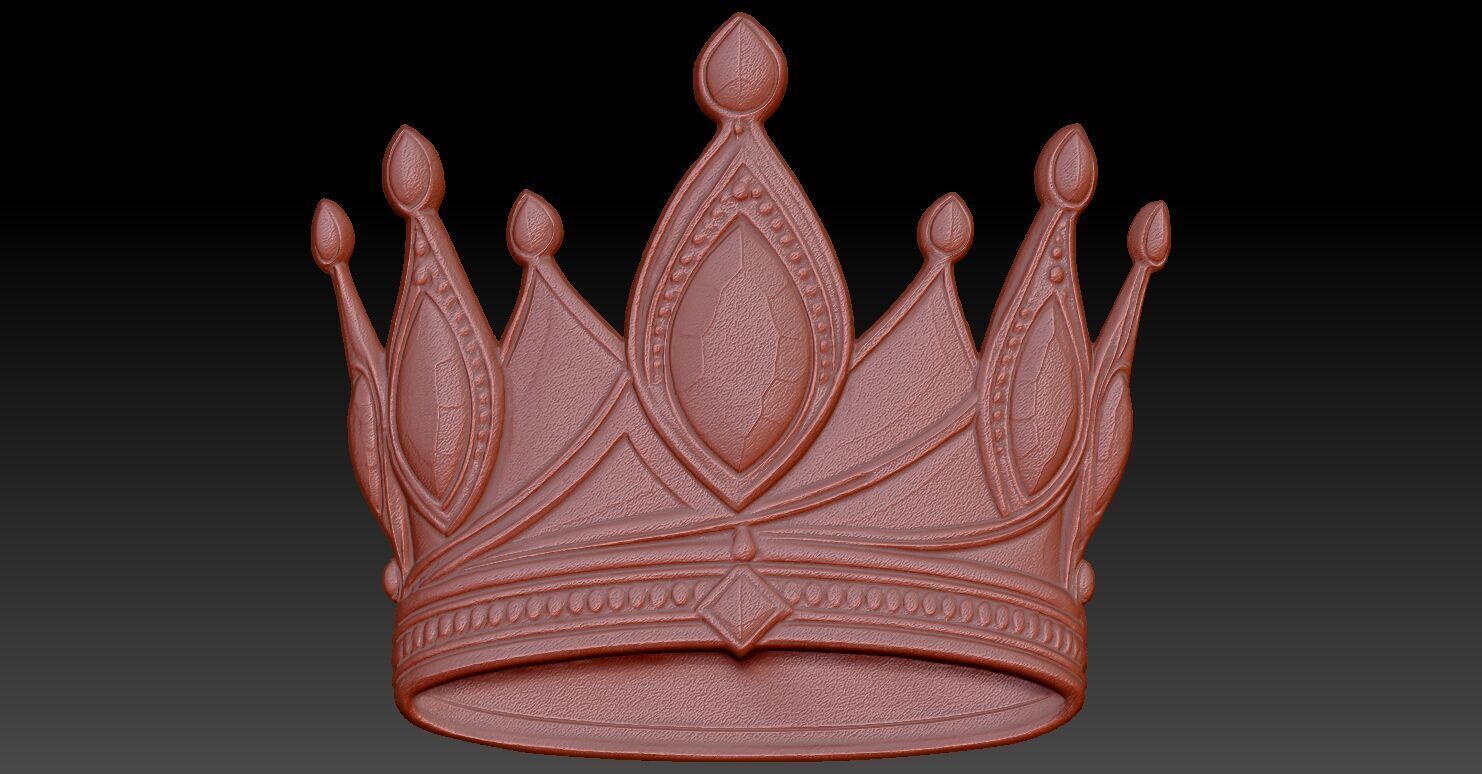 5 CROWN CNC Relief Model 3D print model_2