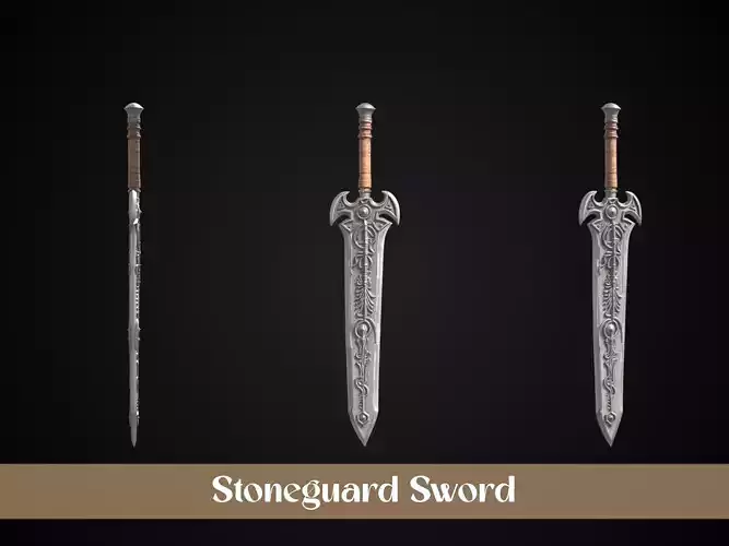 Stylized Crusader Sword - Stoneguard