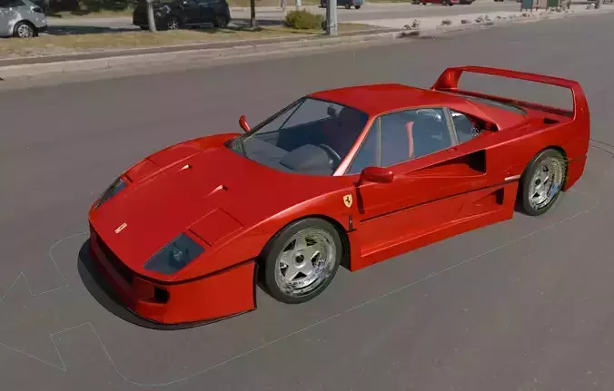Ferrari F40 high-poly  3D model