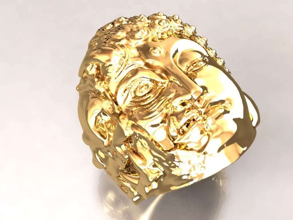 Buddhist rings 18k 3D 3D print model