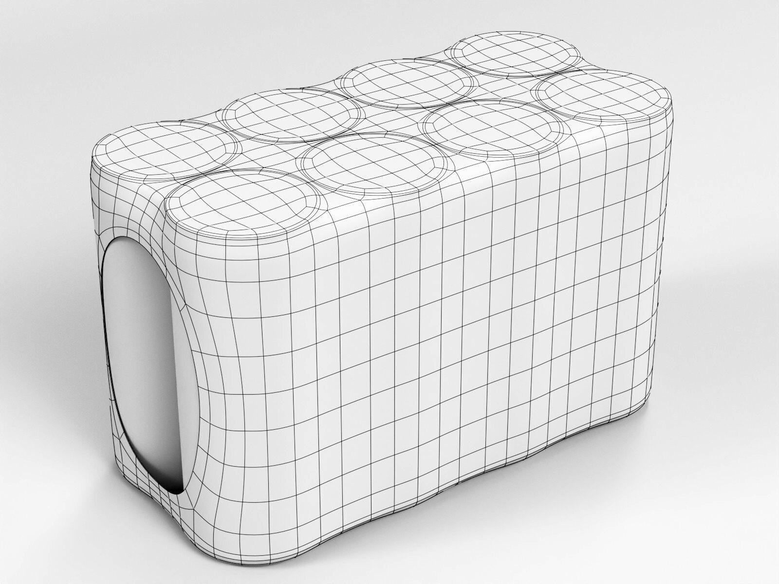 8 pack 330ml Sleek shrinkwrapped beverage cans 3D model_1