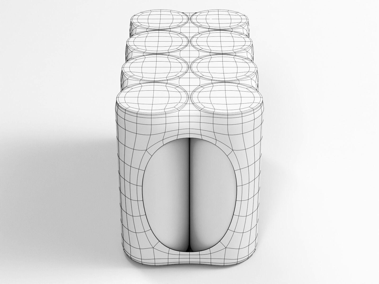 8 pack 330ml Sleek shrinkwrapped beverage cans 3D model_5