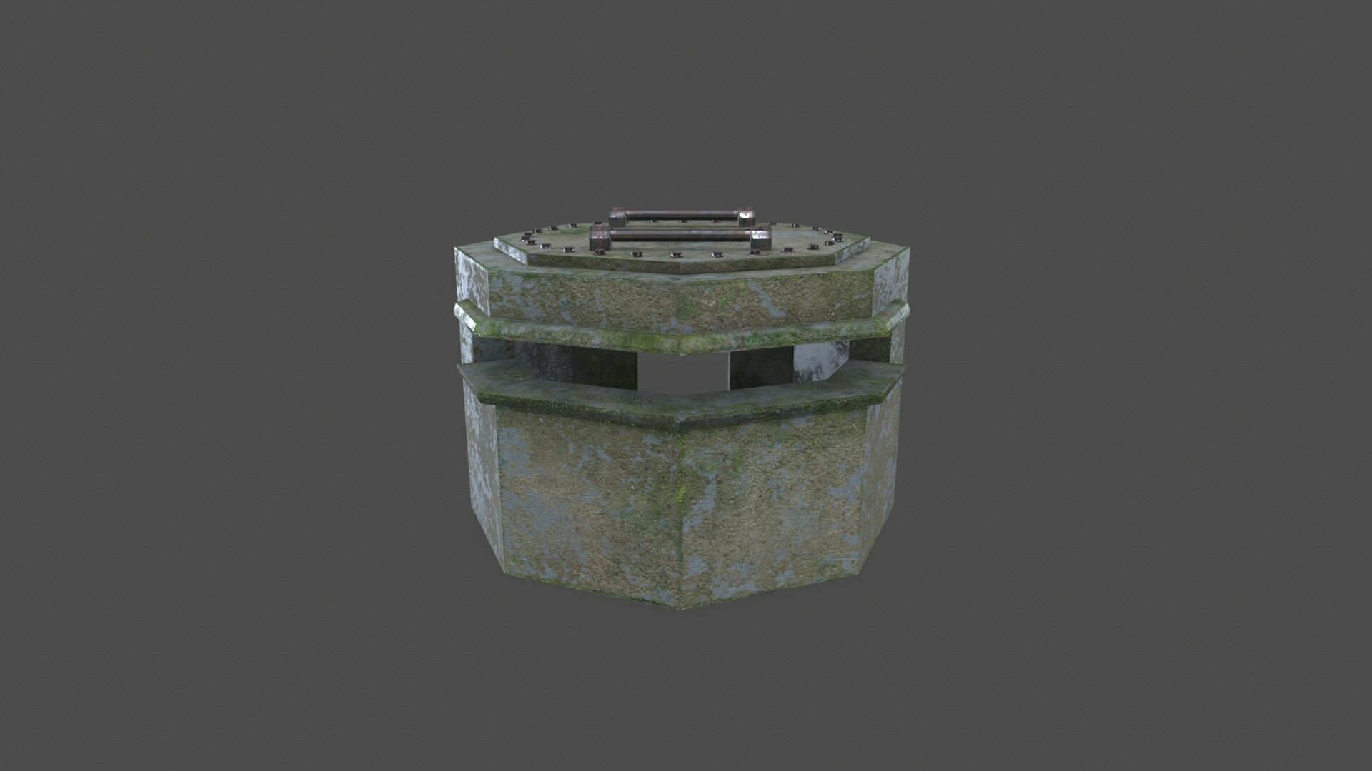 Bunker 02 Low-poly 3D model_2