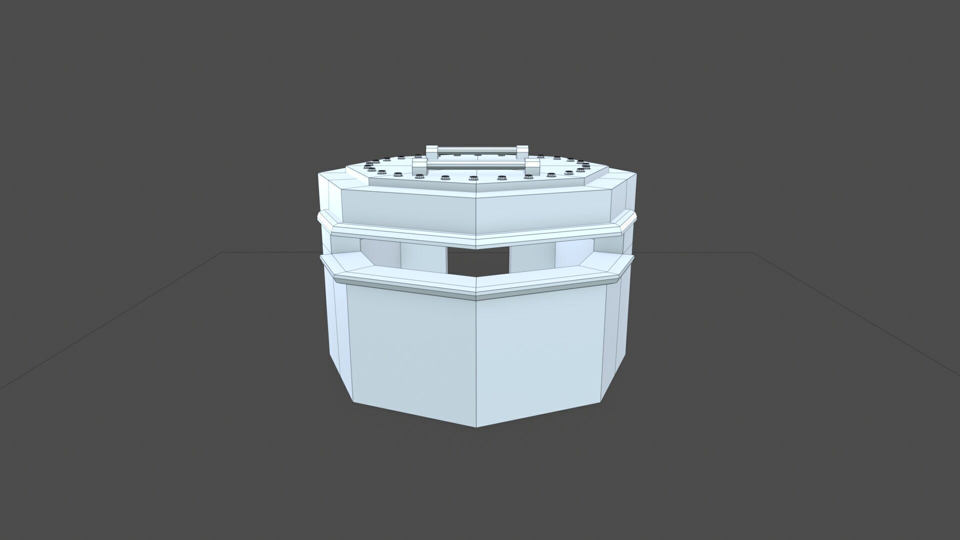 Bunker 02 Low-poly 3D model_7
