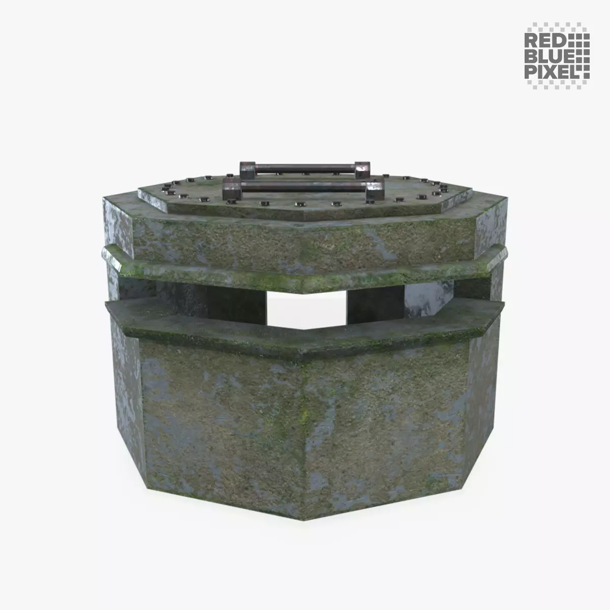 Bunker 02 Low-poly 3D model_0