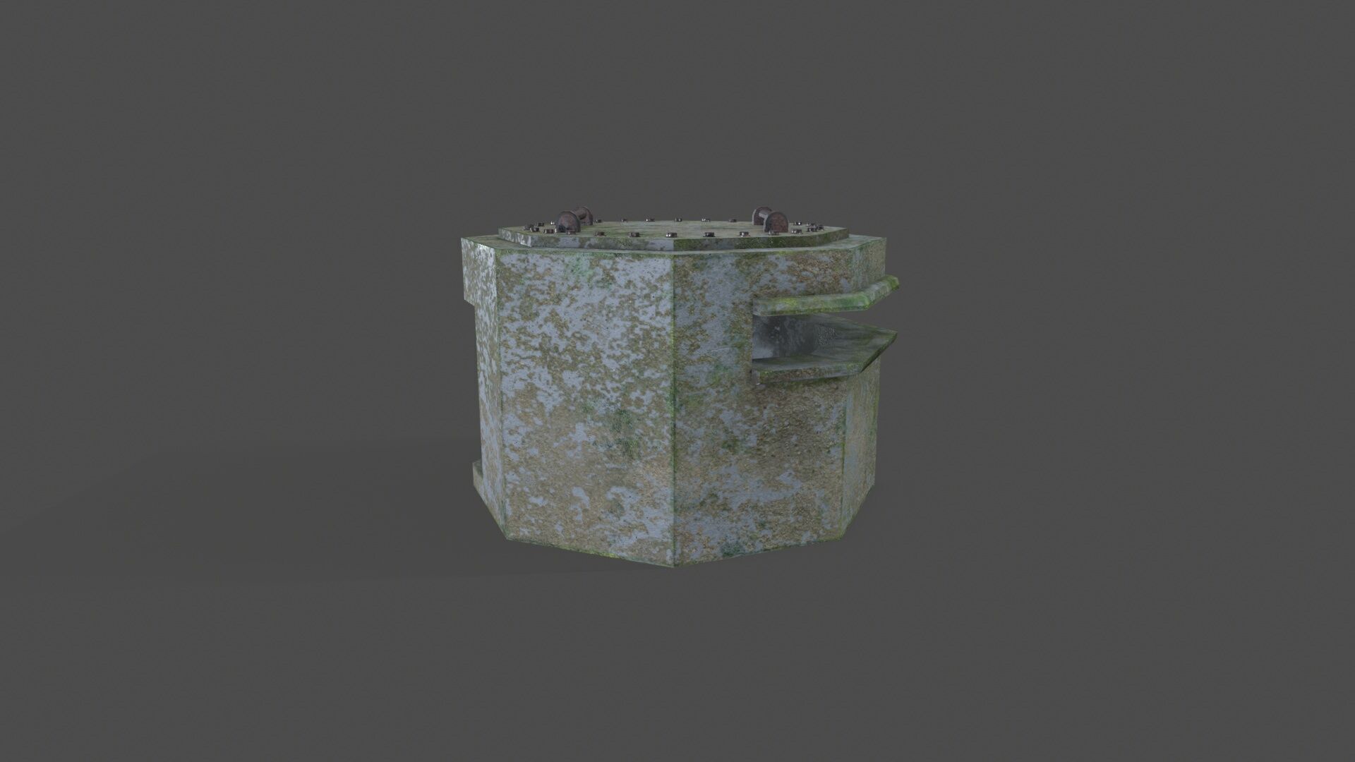 Bunker 02 Low-poly 3D model_5