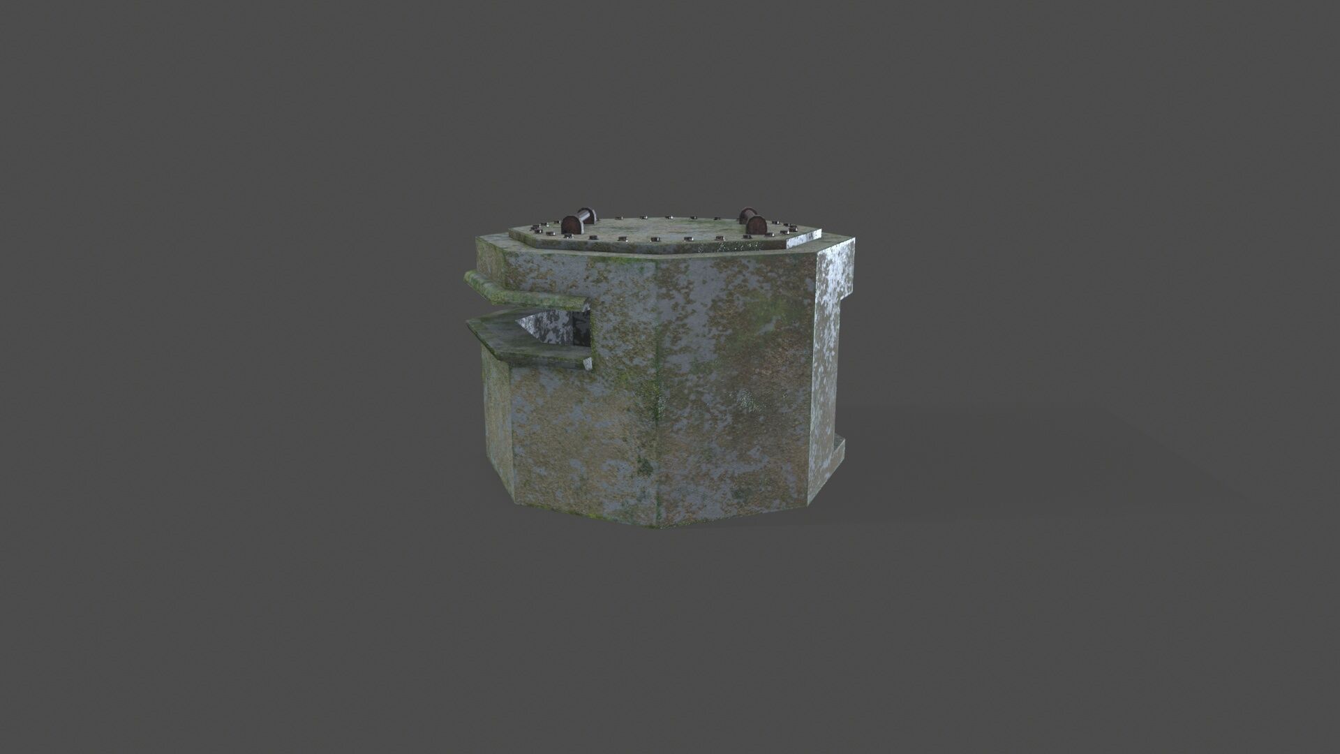 Bunker 02 Low-poly 3D model_4