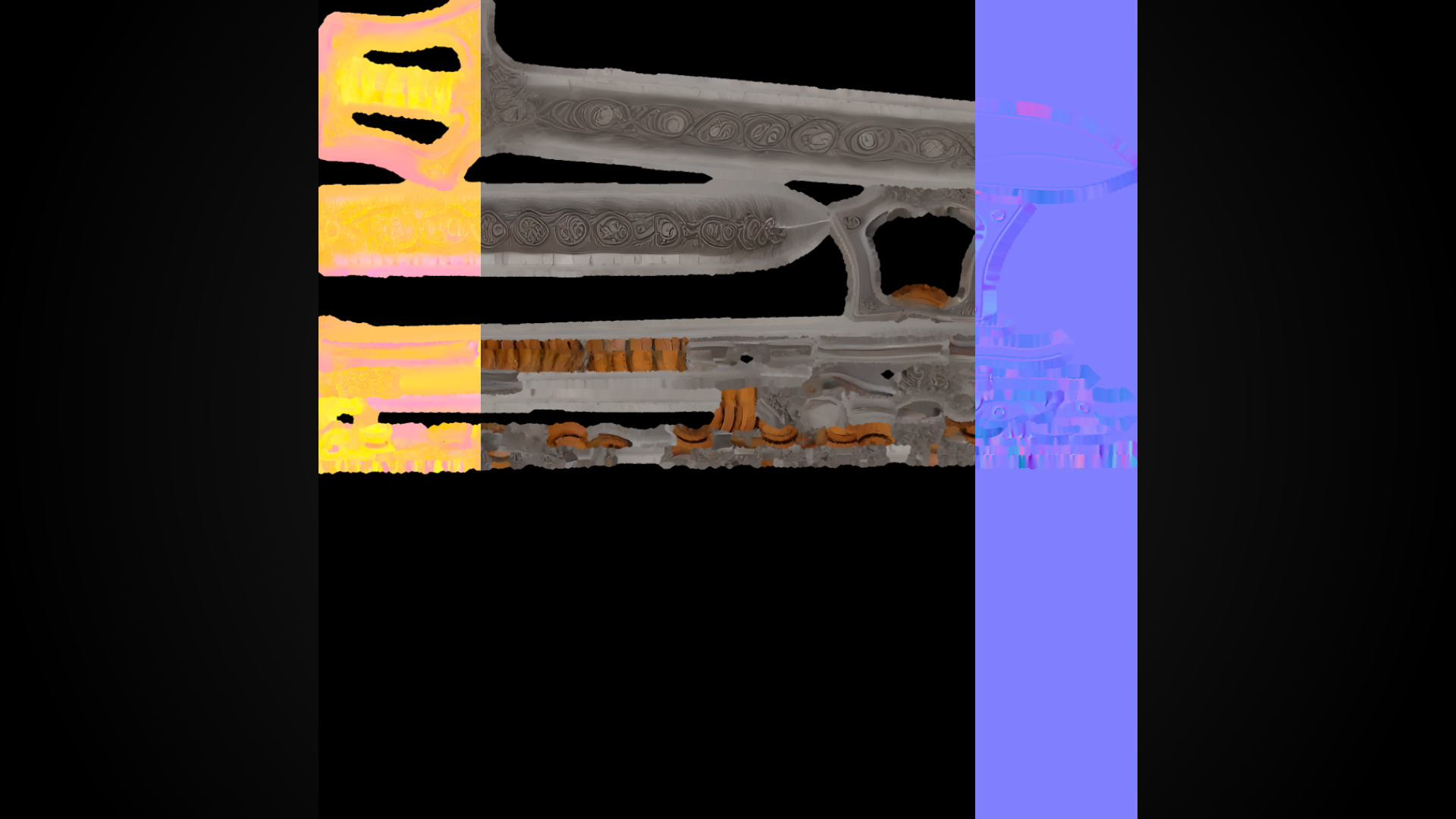 Stylized Sword - Crusader Blade Sentinels Edge - Game Ready 3D model_13