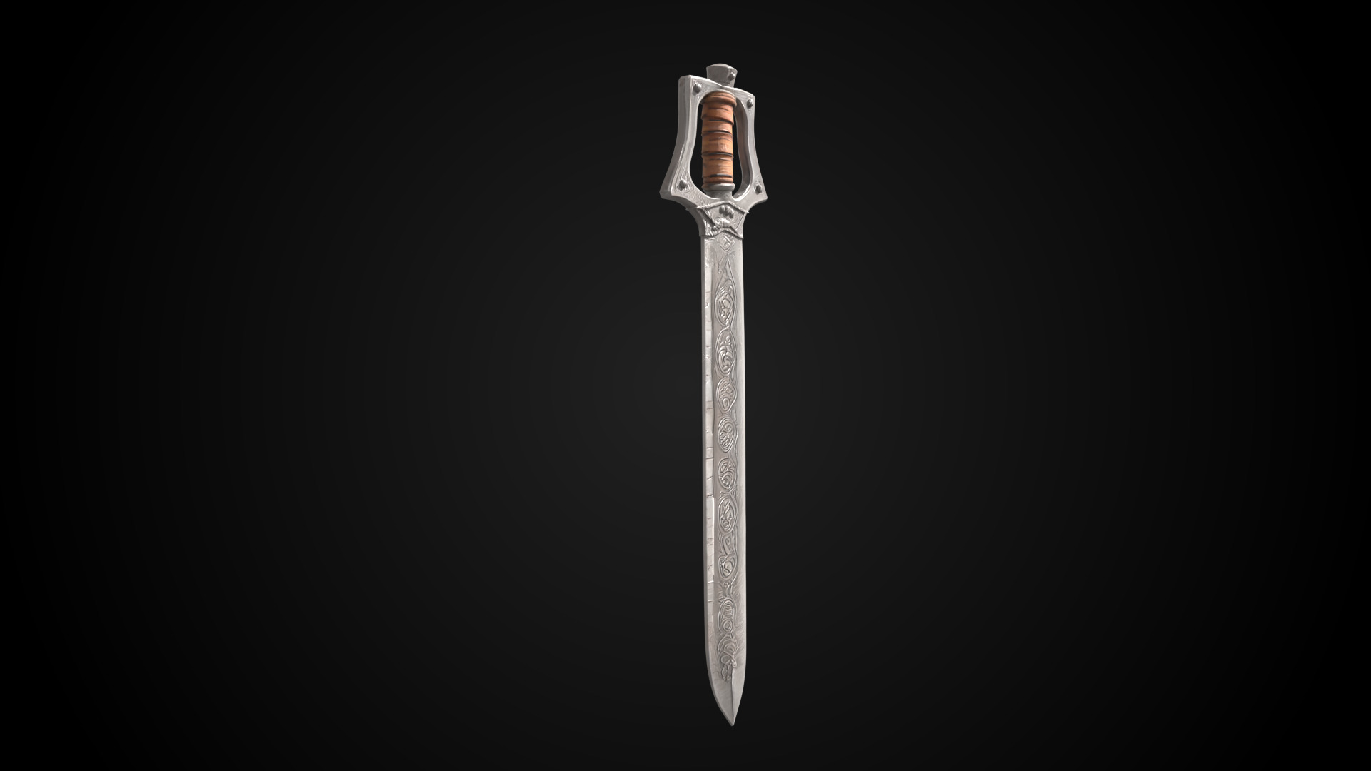 Stylized Sword - Crusader Blade Sentinels Edge - Game Ready 3D model_8