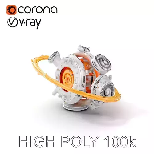 Futuristic Engine Core Model Pack for Scifi Applications Low-poly 3D model