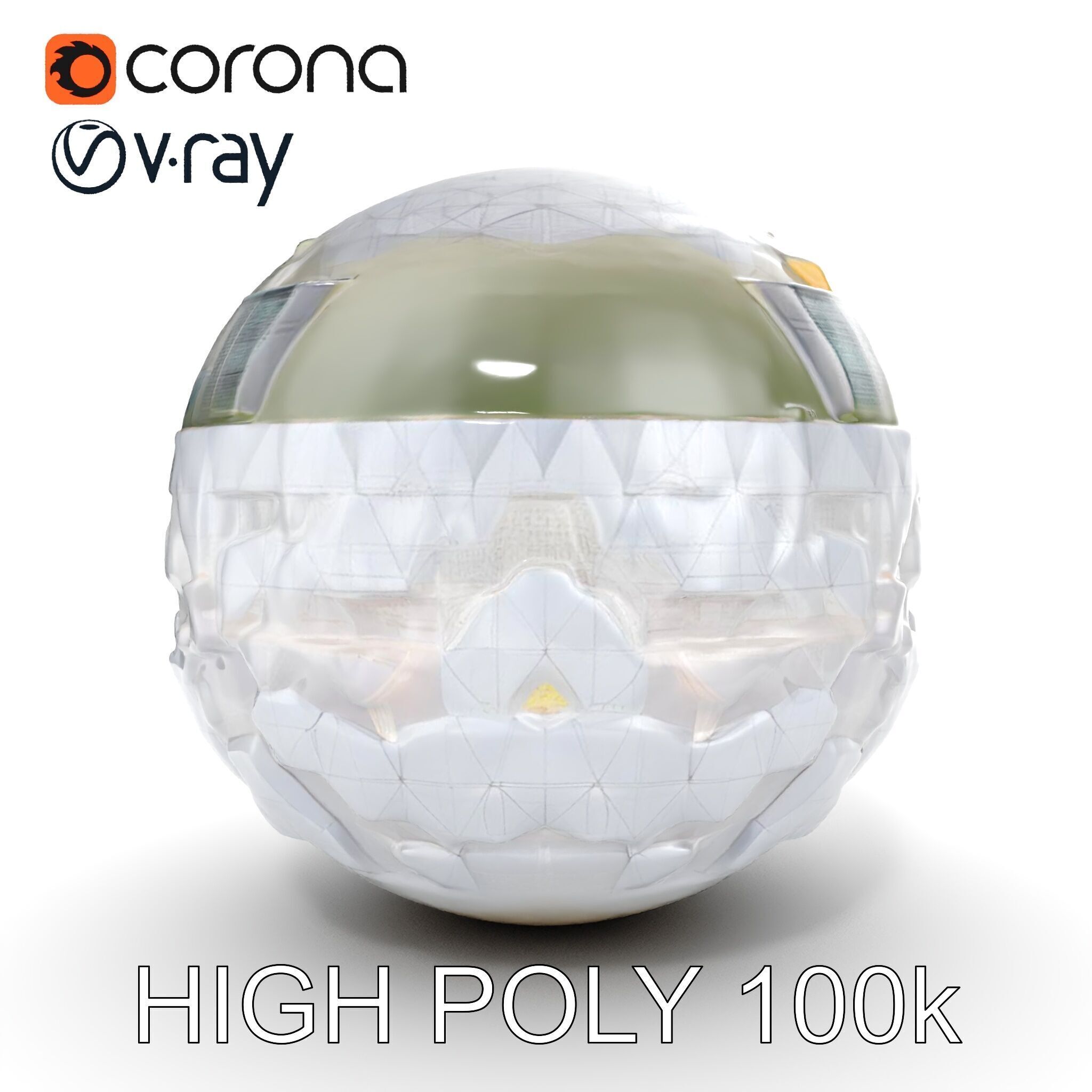 Futuristic City in Sphere Model Pack Low-poly 3D model_36