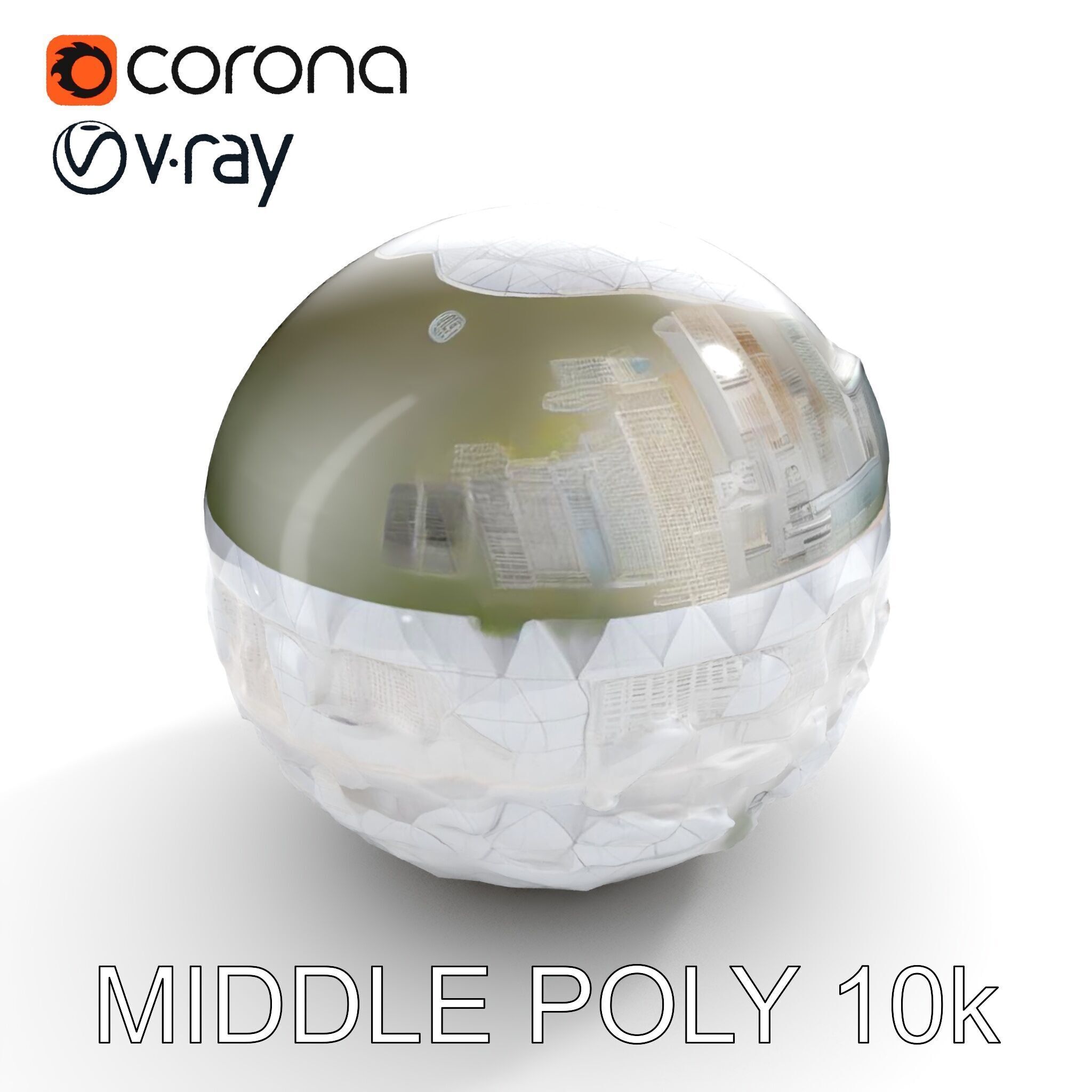 Futuristic City in Sphere Model Pack Low-poly 3D model_33