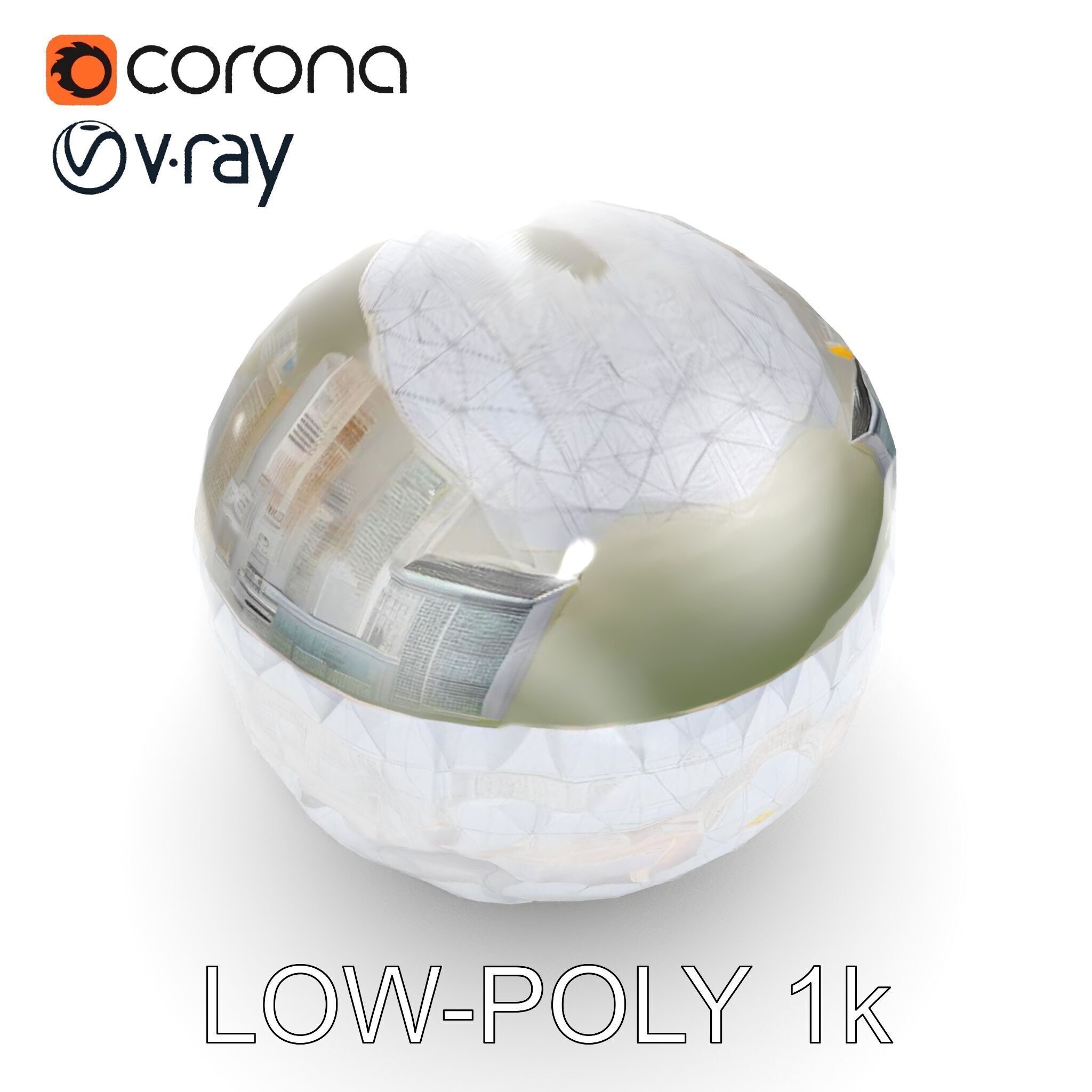 Futuristic City in Sphere Model Pack Low-poly 3D model_10